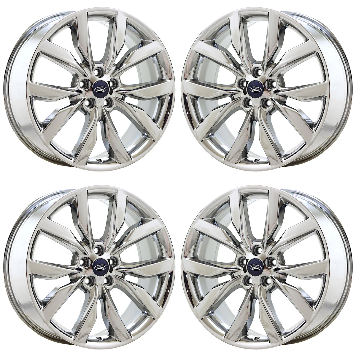 19" Ford Escape Bright Chrome wheels rims Factory OEM 2017-2019 set 10112